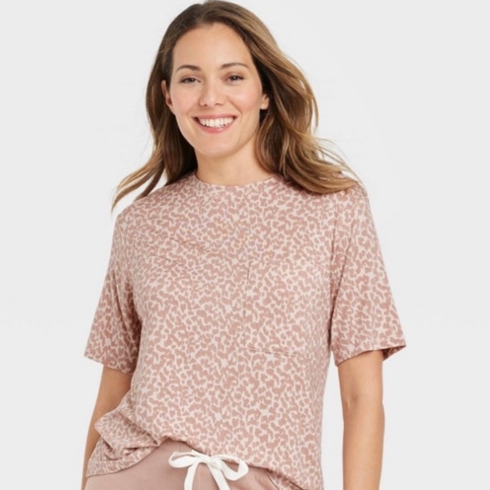 Stars Above Animal Print Beautifully Soft Short Sleeve Sleep T-Shirt…